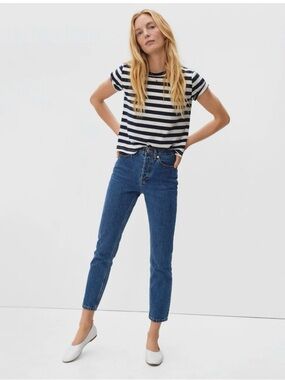Everlane Mid-Rise Straight Leg Blue Jeans